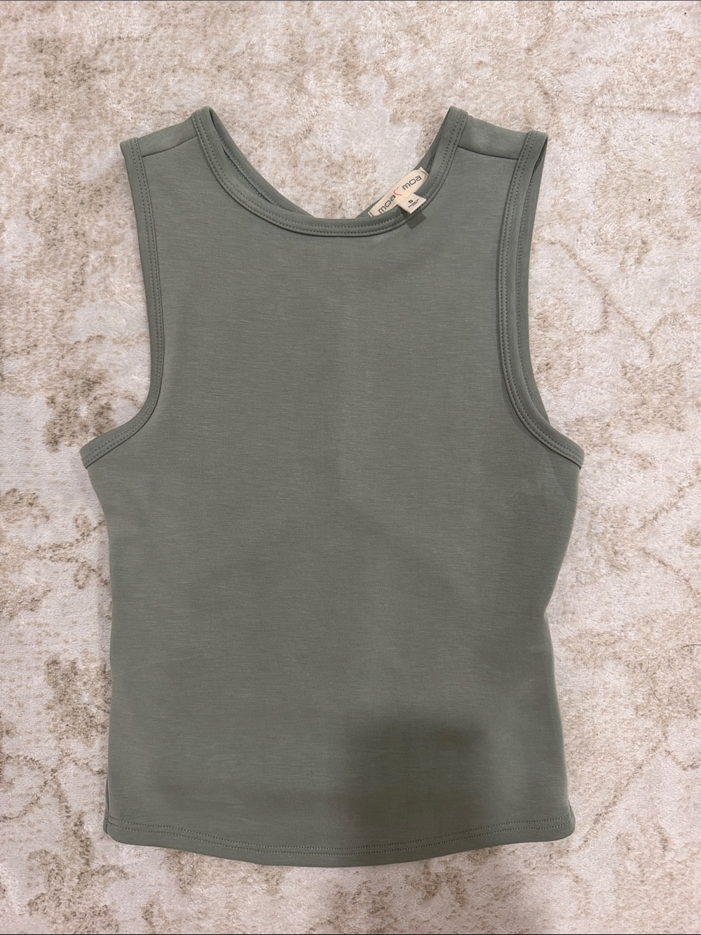 Moa Moa Olive Green Crewneck Tank